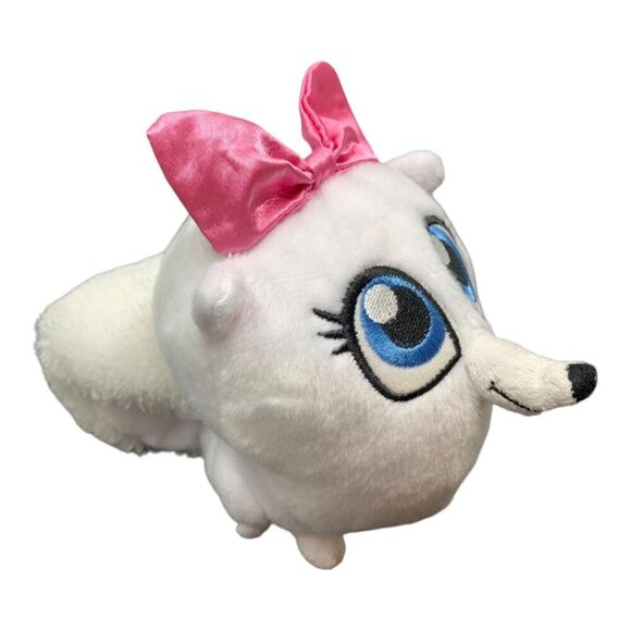 Secret Life Of Pets Gidget Plush Toy Pink Bow Blue Eyes 6in Stuffed Animal White - Picture 1 of 9